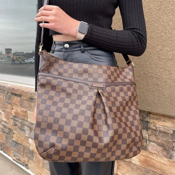 Authentic Louis Vuitton Damier Ebene Bloomsbury GM Large Crossbody Bag RETIRED - Picture 2 of 14